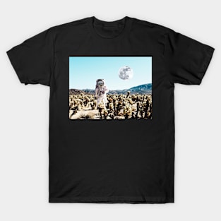 Astronaut, Desert, Collage, Creative, Nature, Landscape, Scandinavian, Nordic, Scandinavian art, Modern art, Wall art, Print, Minimalistic T-Shirt